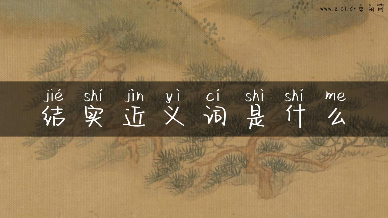 结实近义词是什么