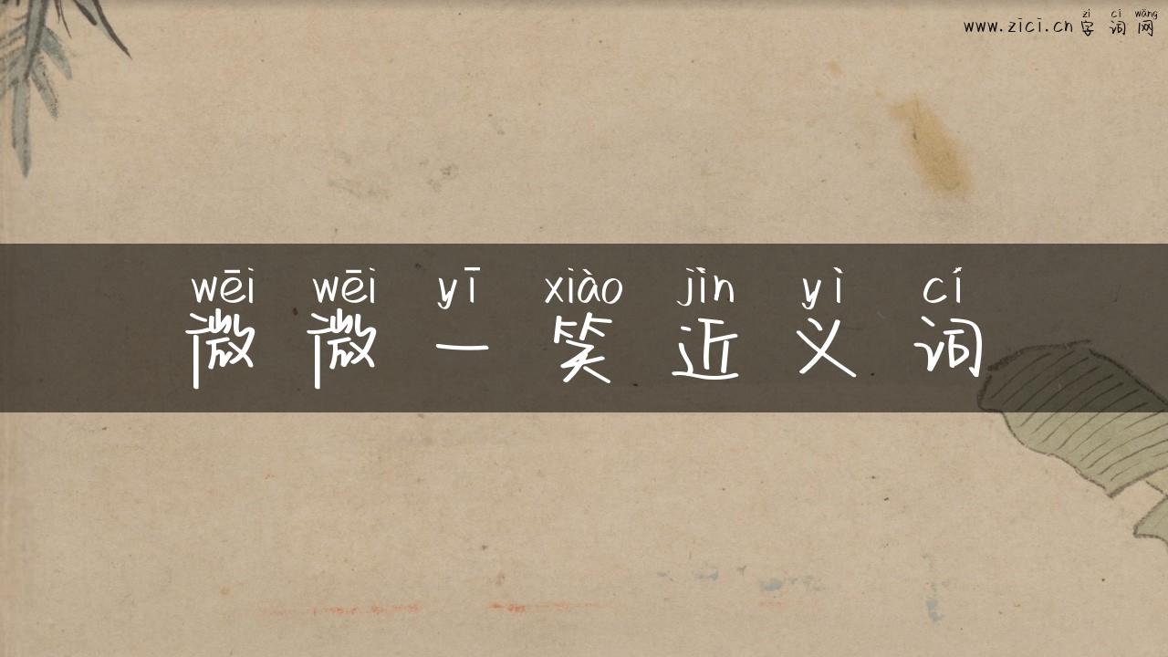 微微一笑近义词