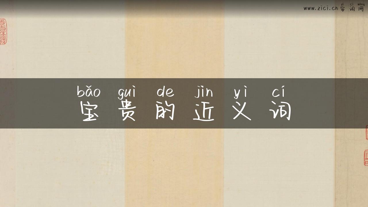 宝贵的近义词
