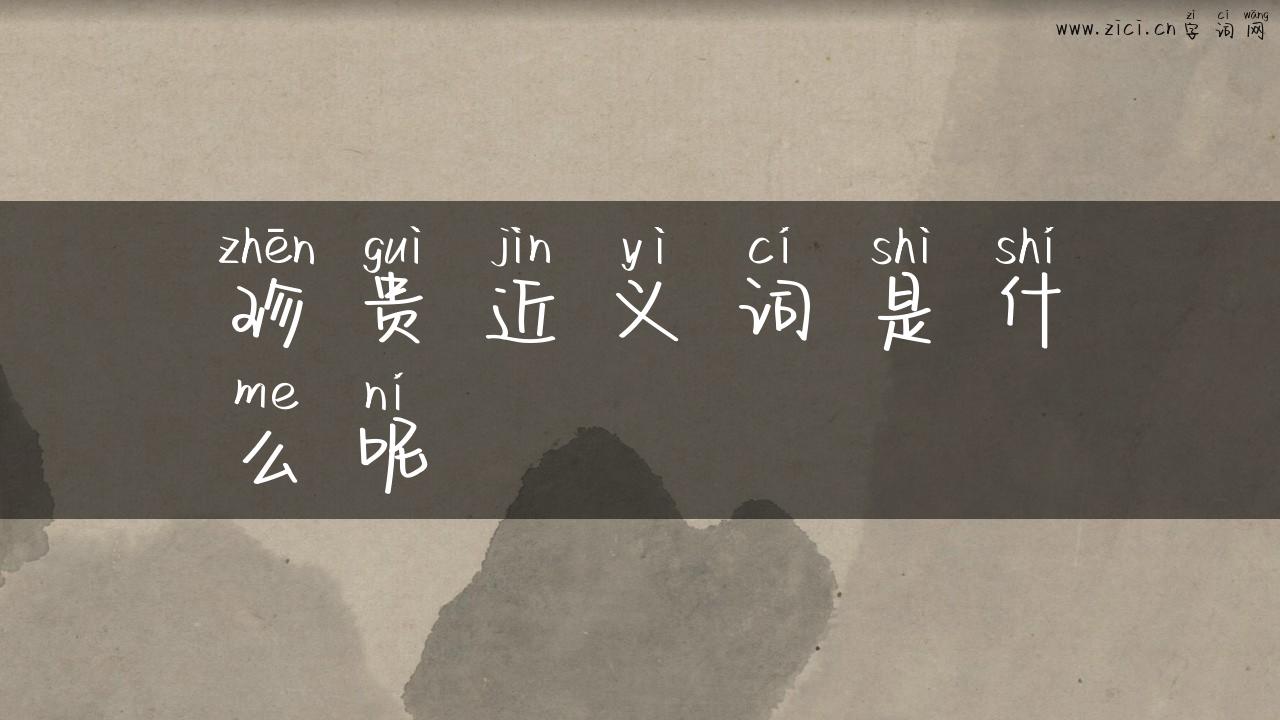 珍贵近义词是什么呢