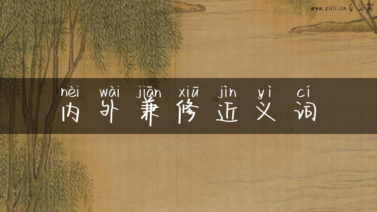 内外兼修近义词