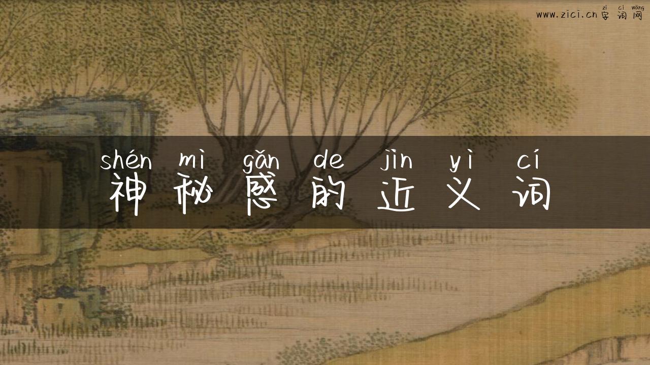 神秘感的近义词