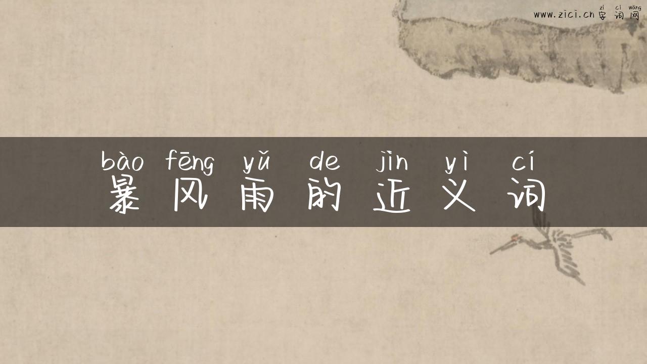 暴风雨的近义词