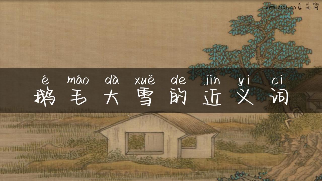 鹅毛大雪的近义词