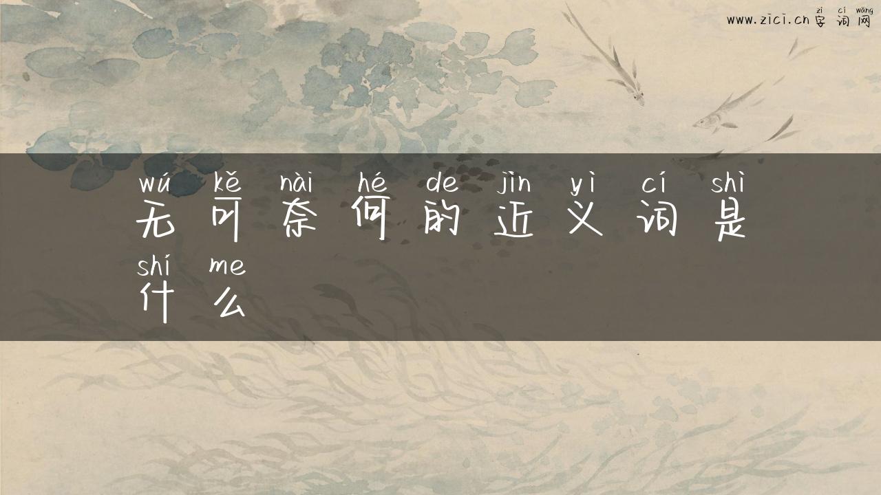 无可奈何的近义词是什么