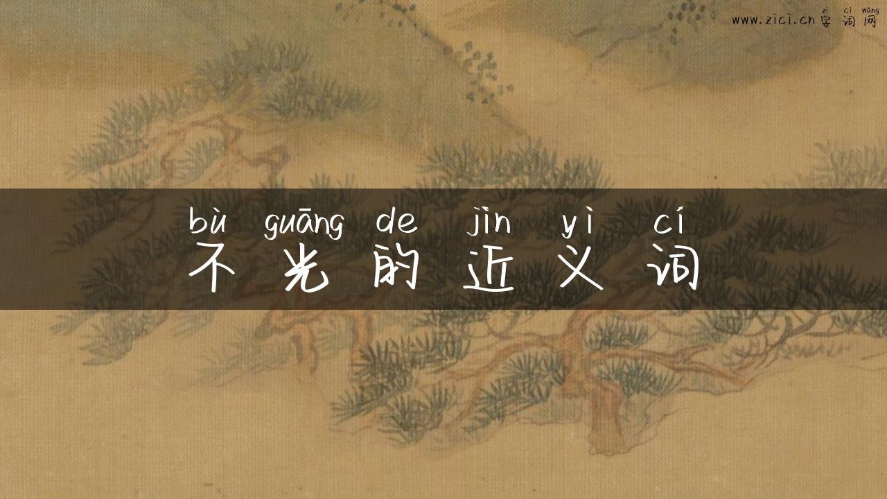 不光的近义词