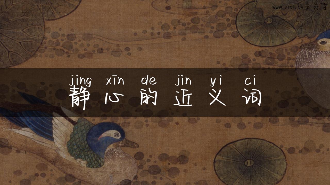 静心的近义词