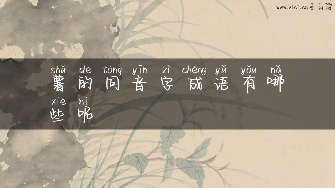 薯的同音字成语有哪些呢