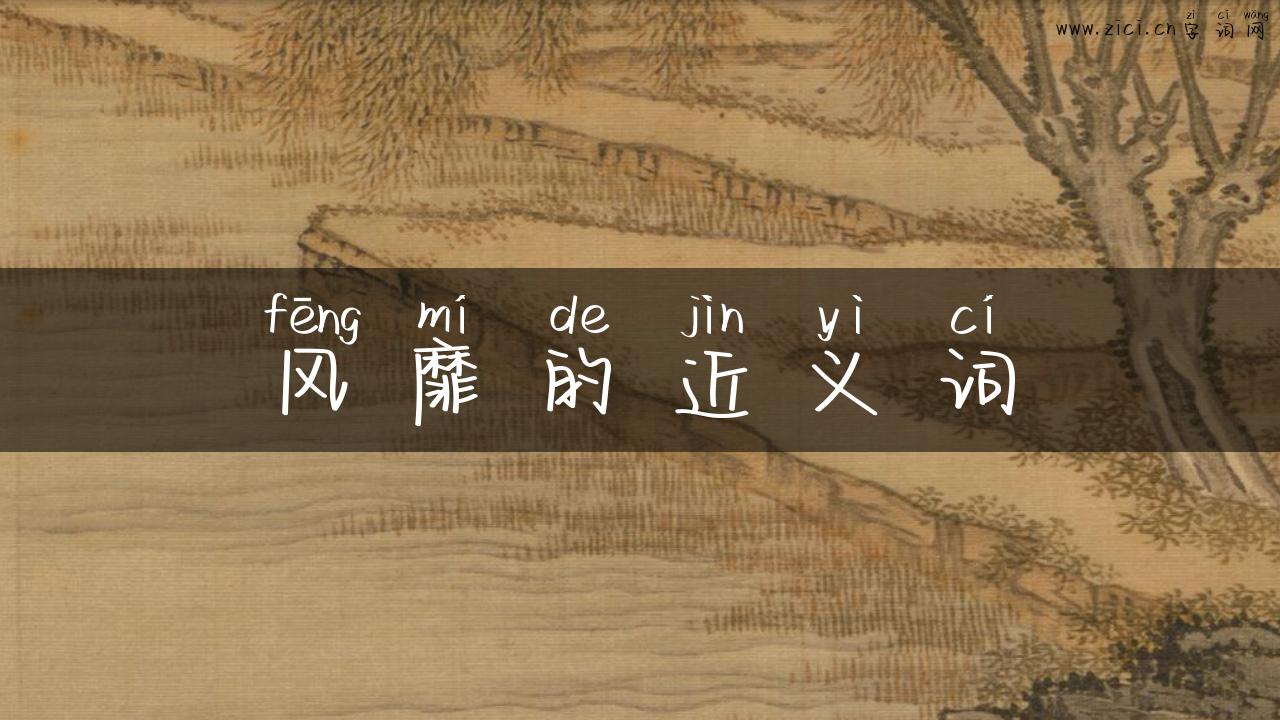 风靡的近义词