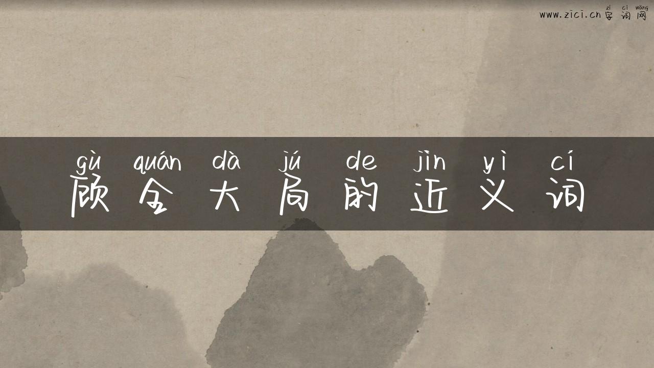 顾全大局的近义词