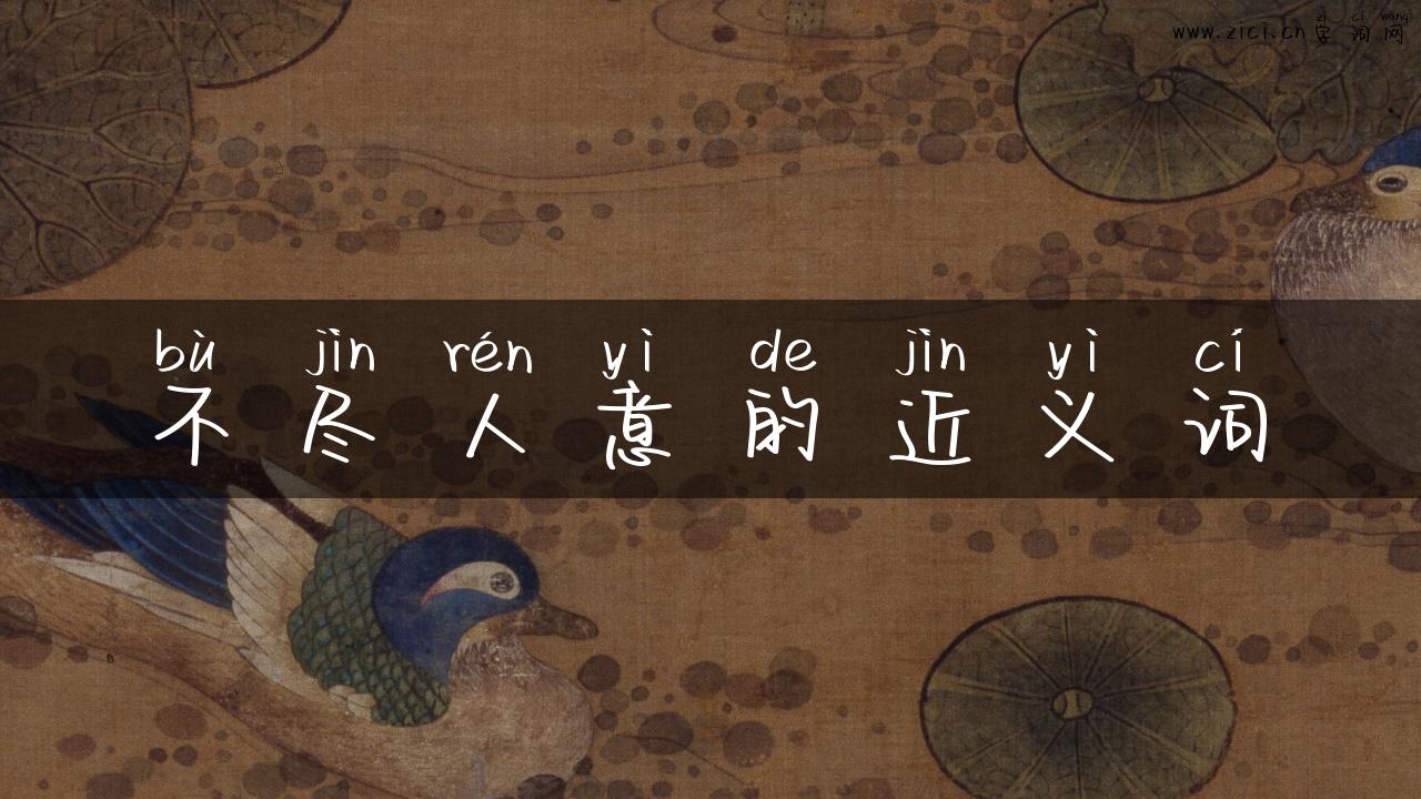不尽人意的近义词