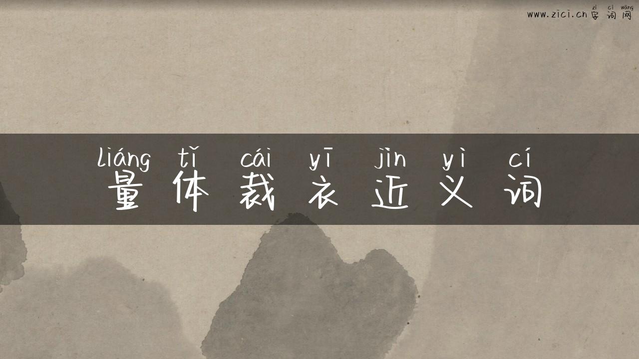 量体裁衣近义词