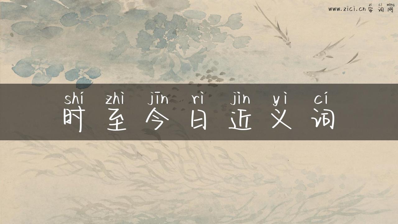 时至今日近义词