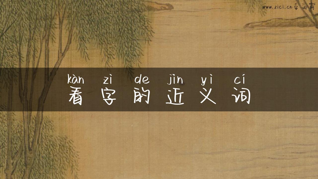看字的近义词