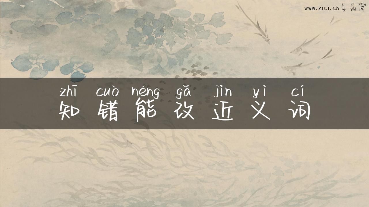 知错能改近义词