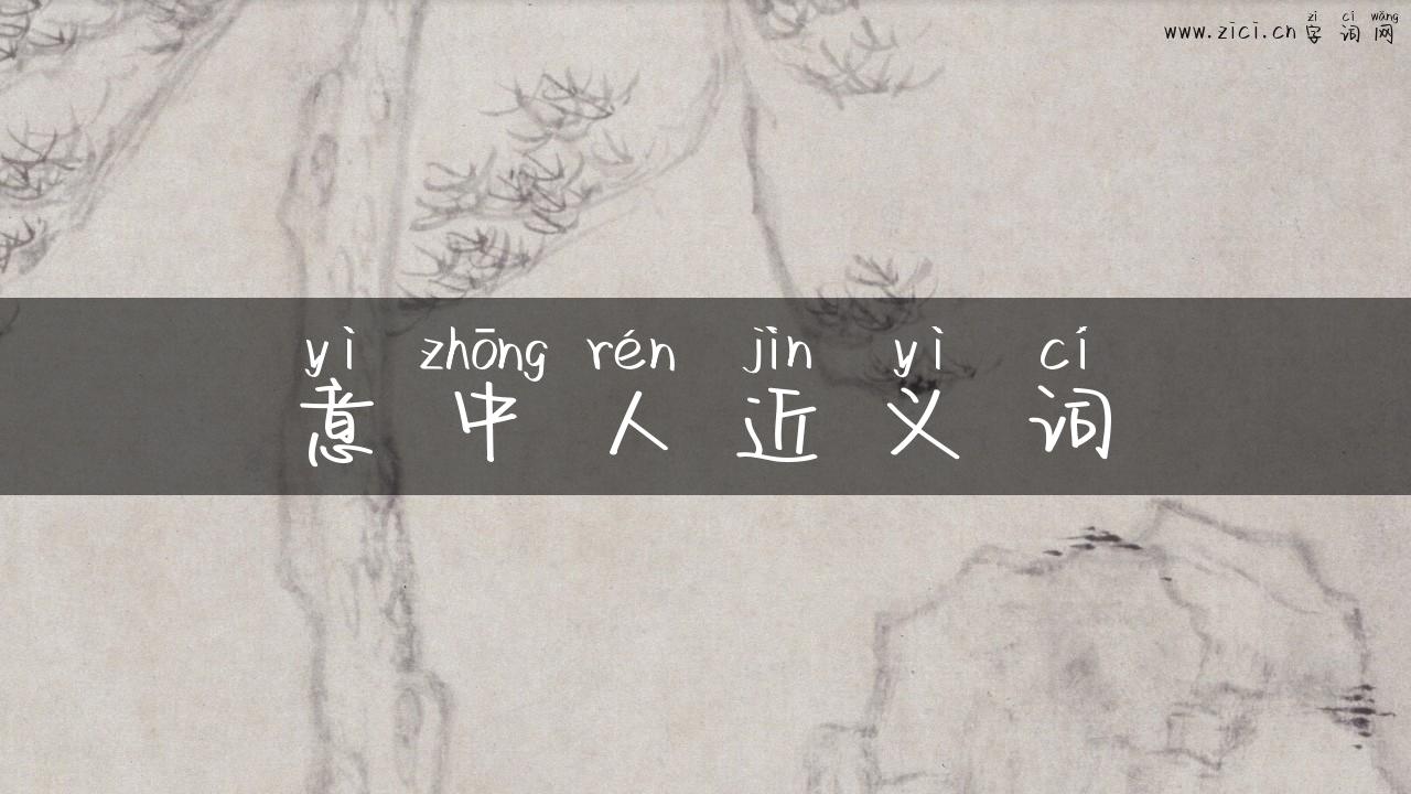 意中人近义词