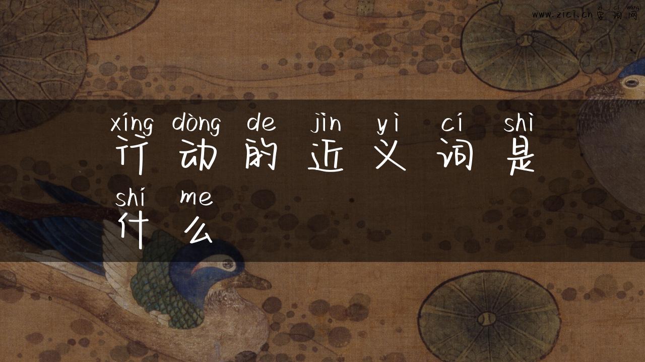 行动的近义词是什么