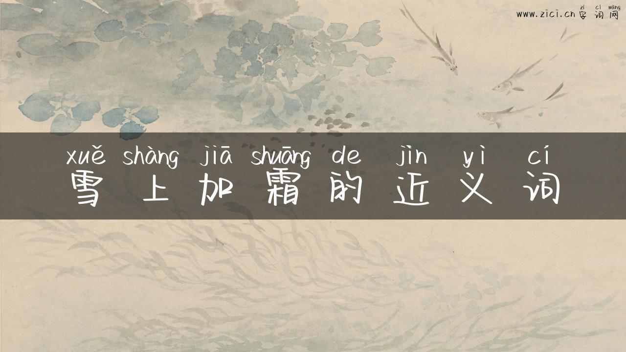 雪上加霜的近义词
