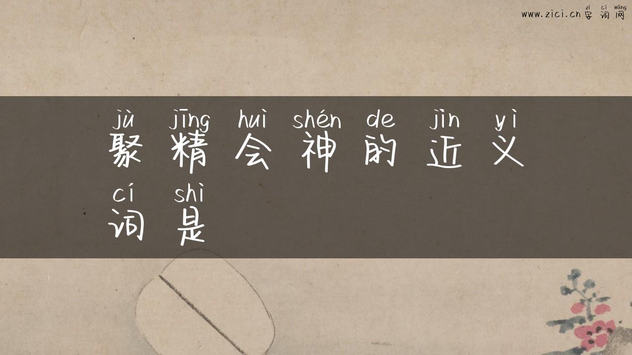 聚精会神的近义词是