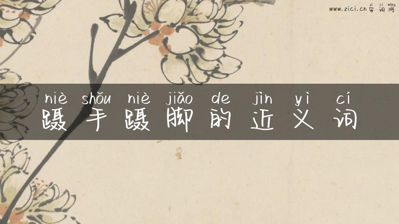 蹑手蹑脚的近义词