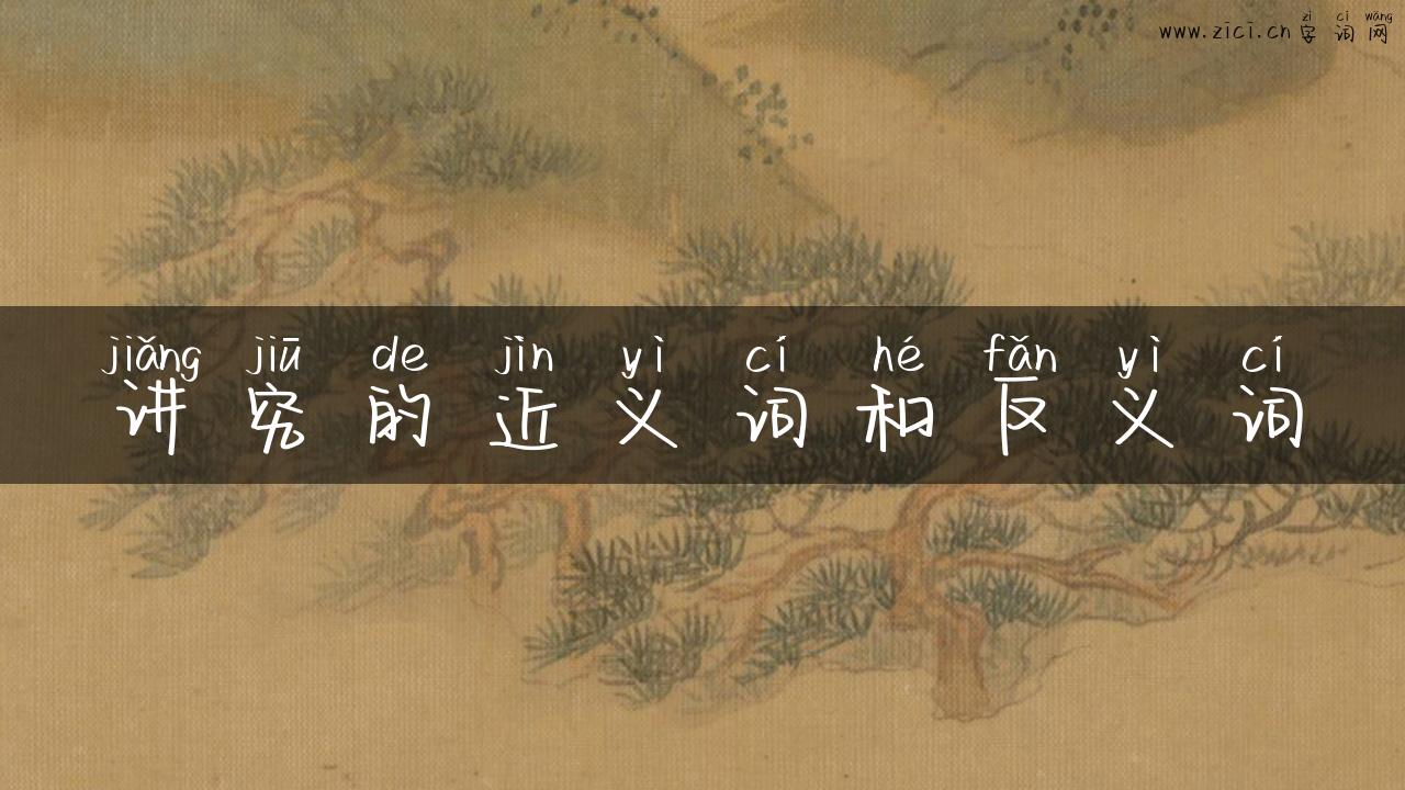 讲究的近义词和反义词