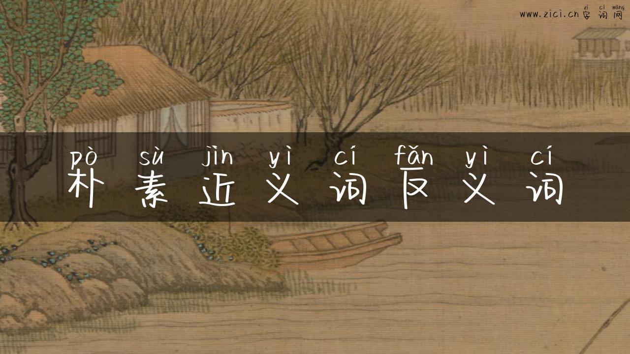 朴素近义词反义词
