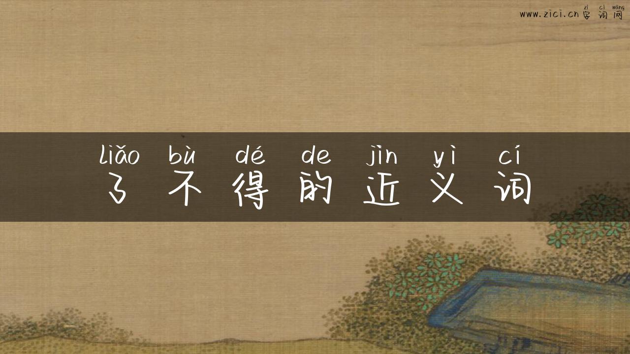 了不得的近义词