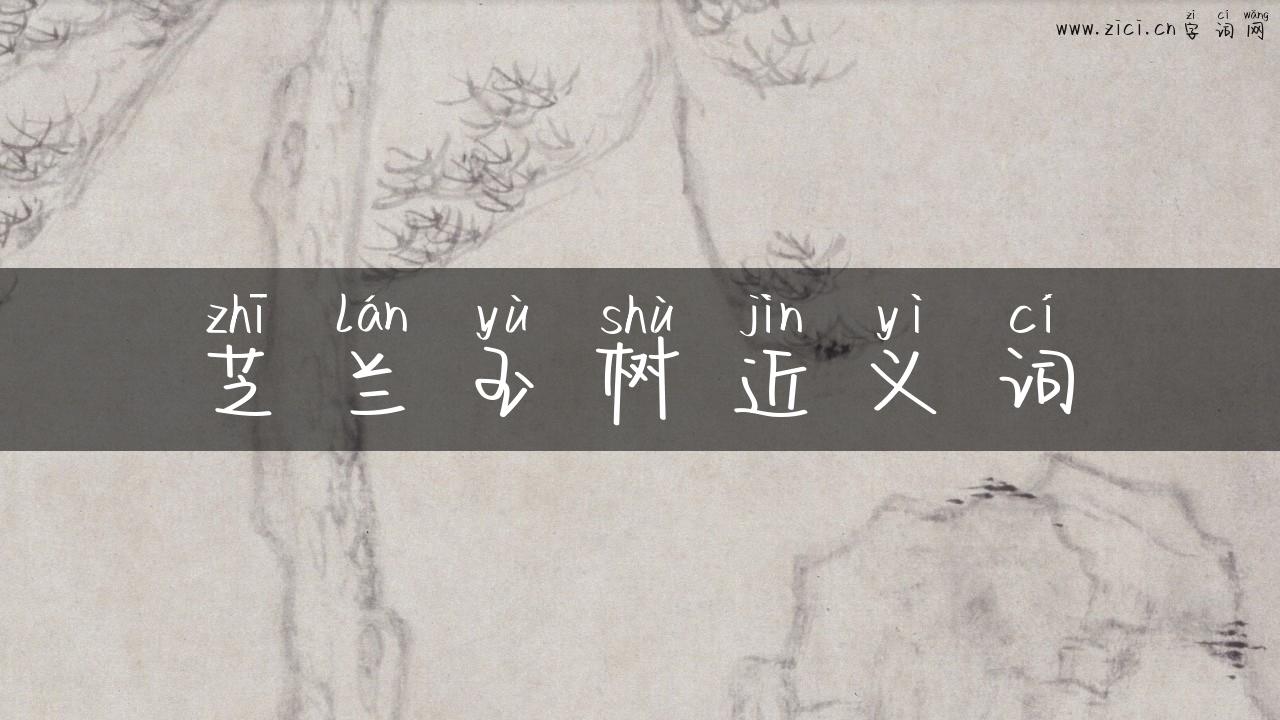 芝兰玉树近义词
