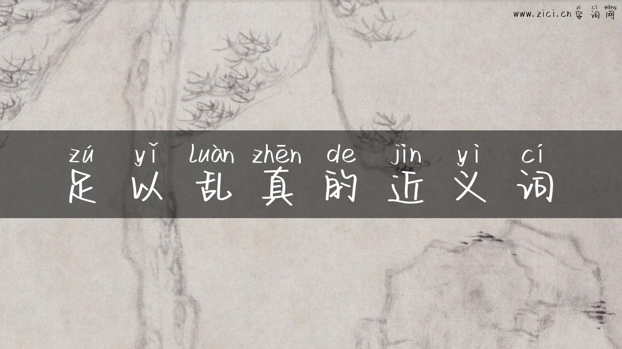 足以乱真的近义词