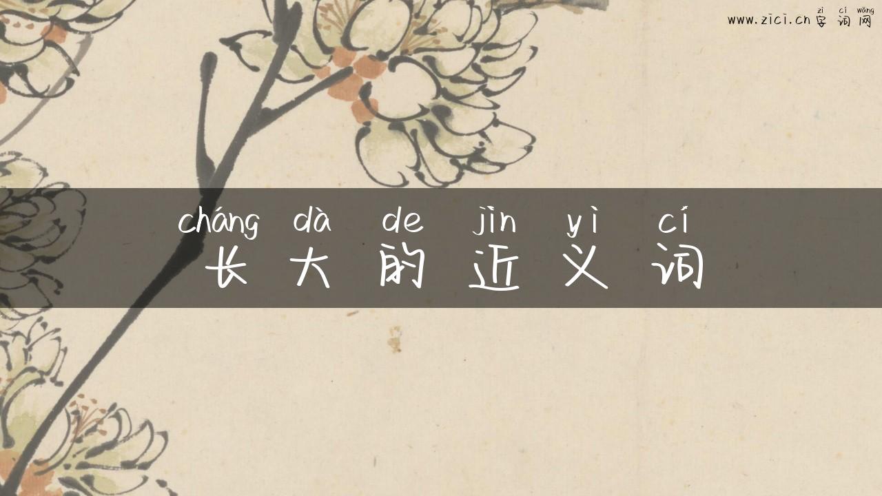 长大的近义词