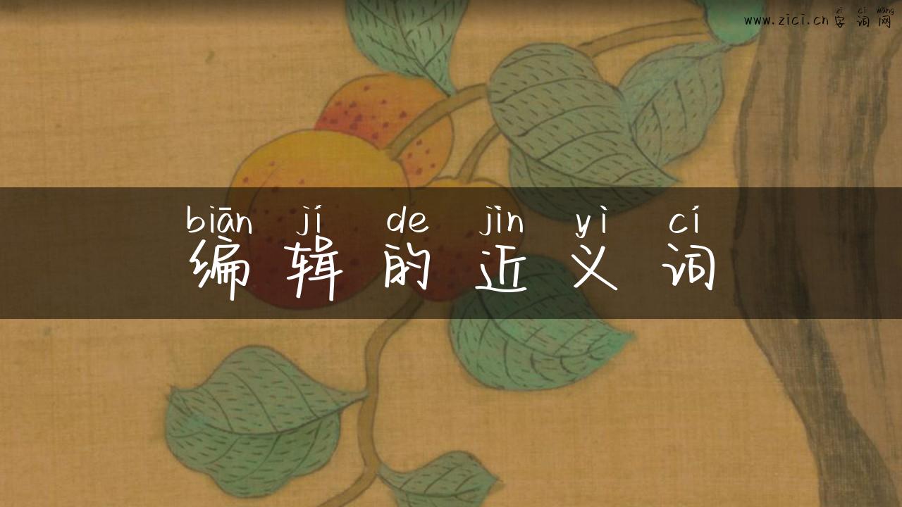 编辑的近义词