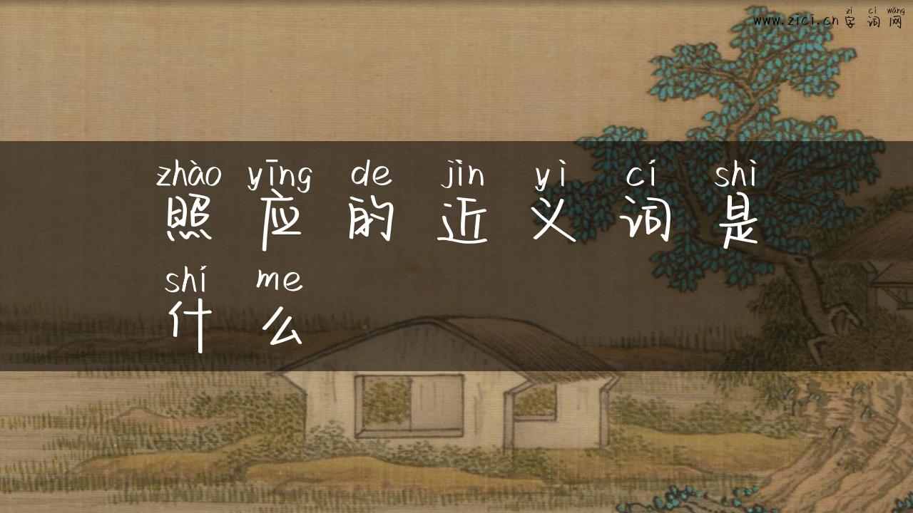 照应的近义词是什么