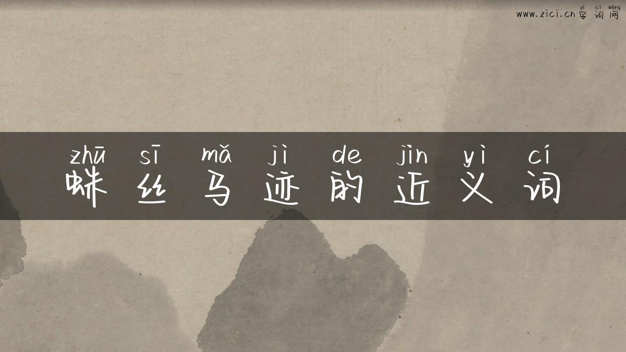 蛛丝马迹的近义词
