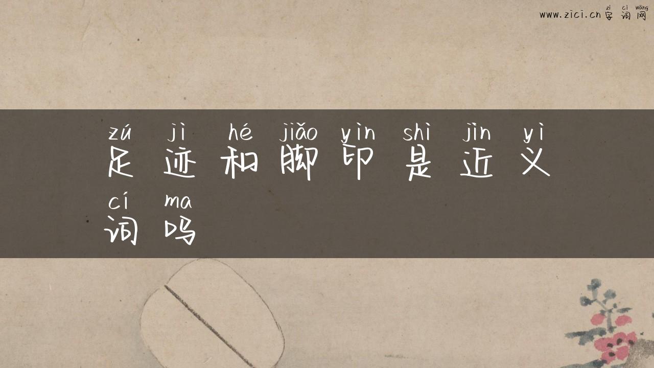 足迹和脚印是近义词吗