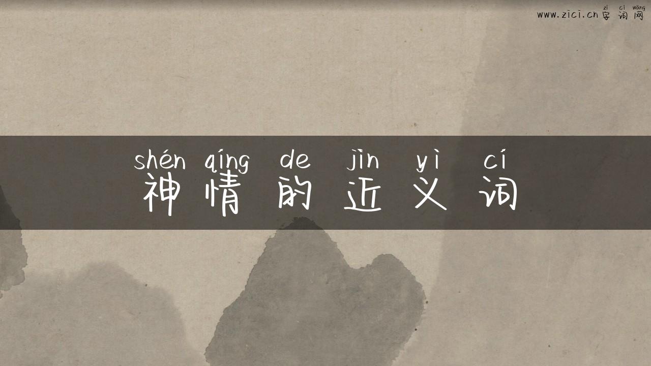 神情的近义词