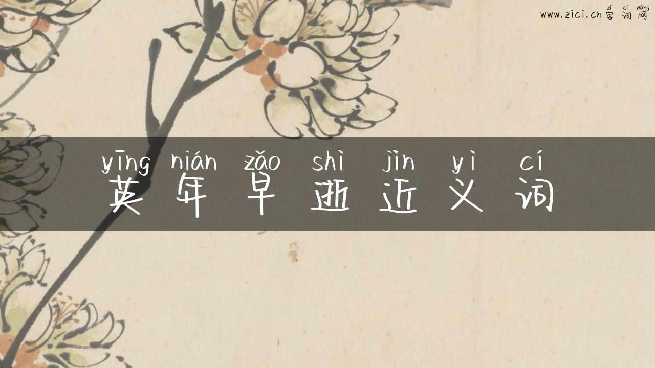 英年早逝近义词
