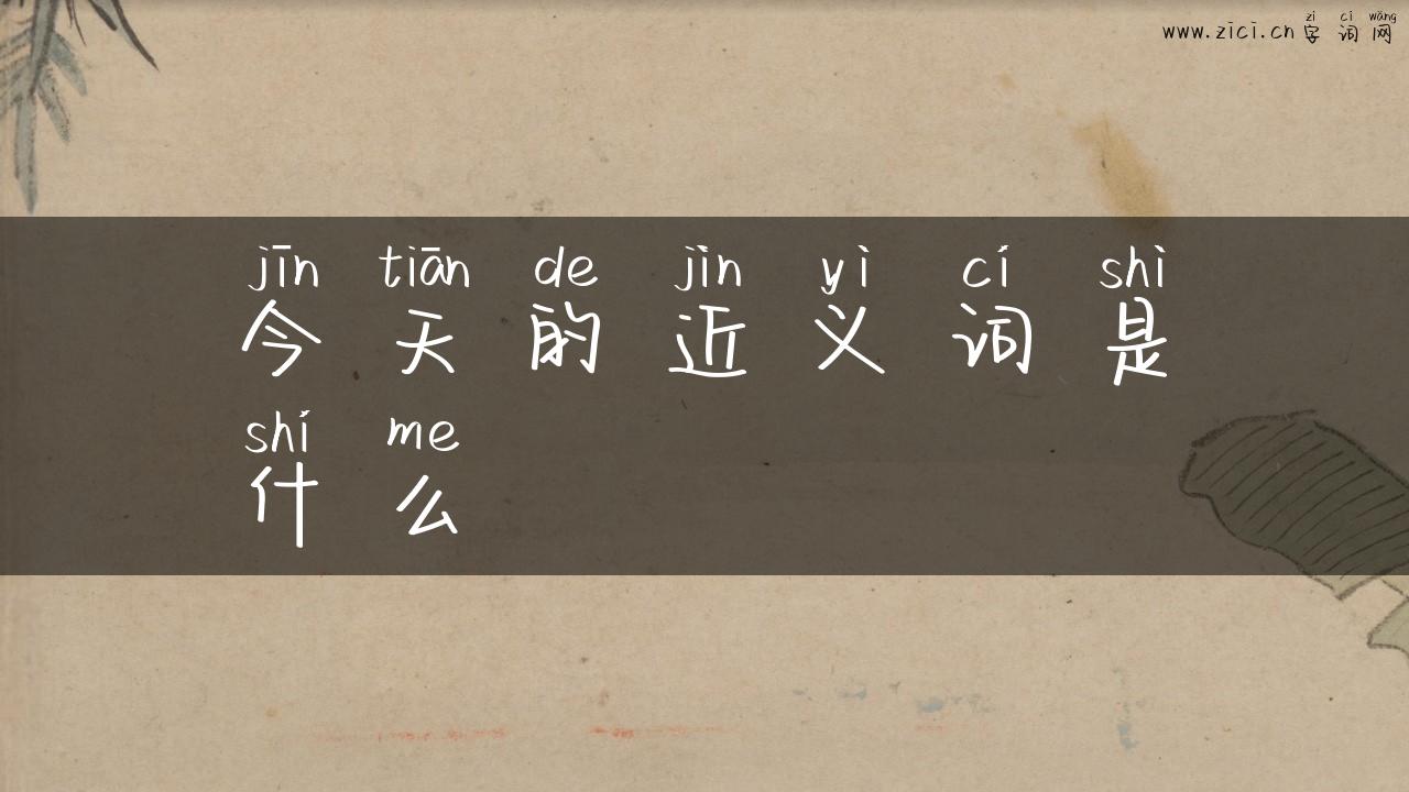 今天的近义词是什么