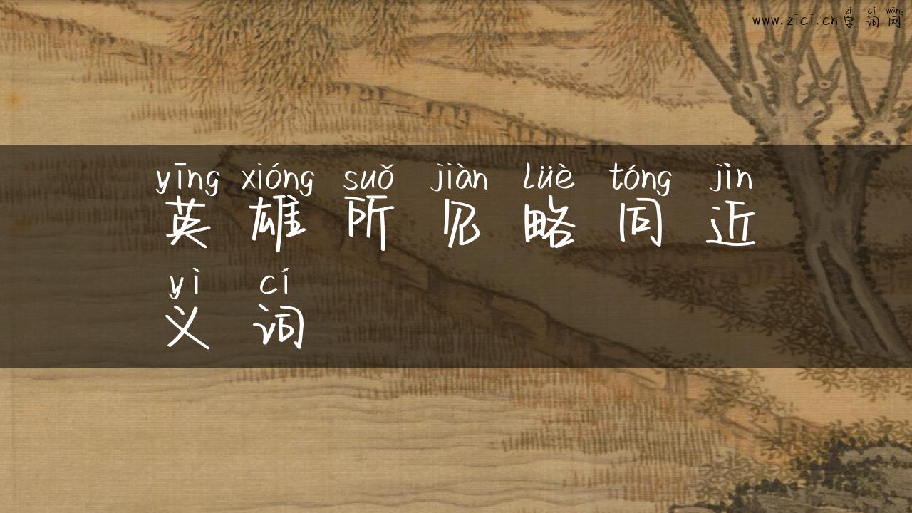 英雄所见略同近义词