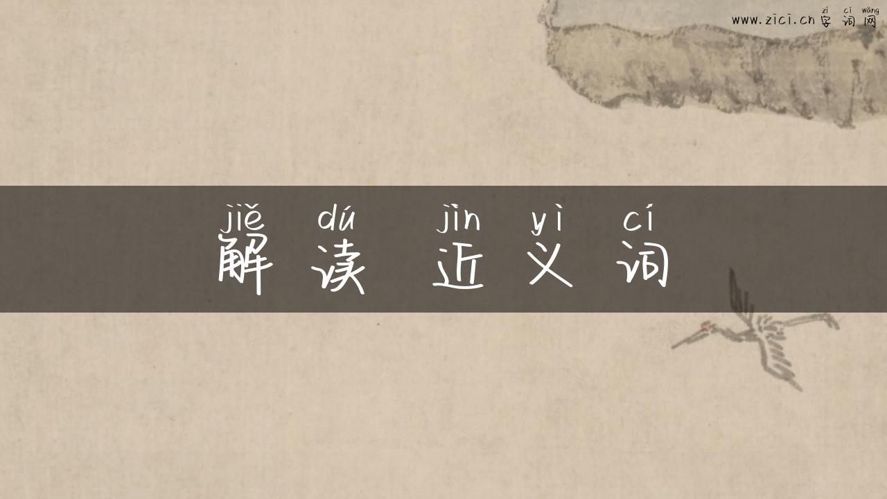 解读 近义词
