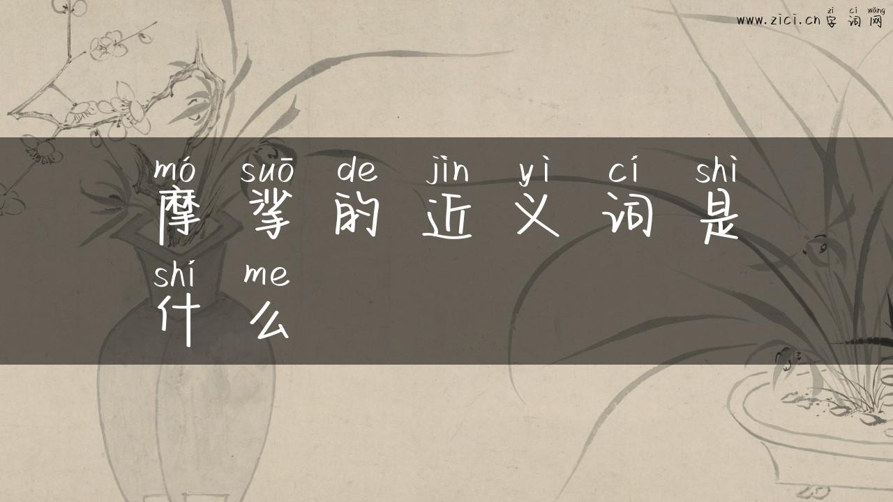 摩挲的近义词是什么