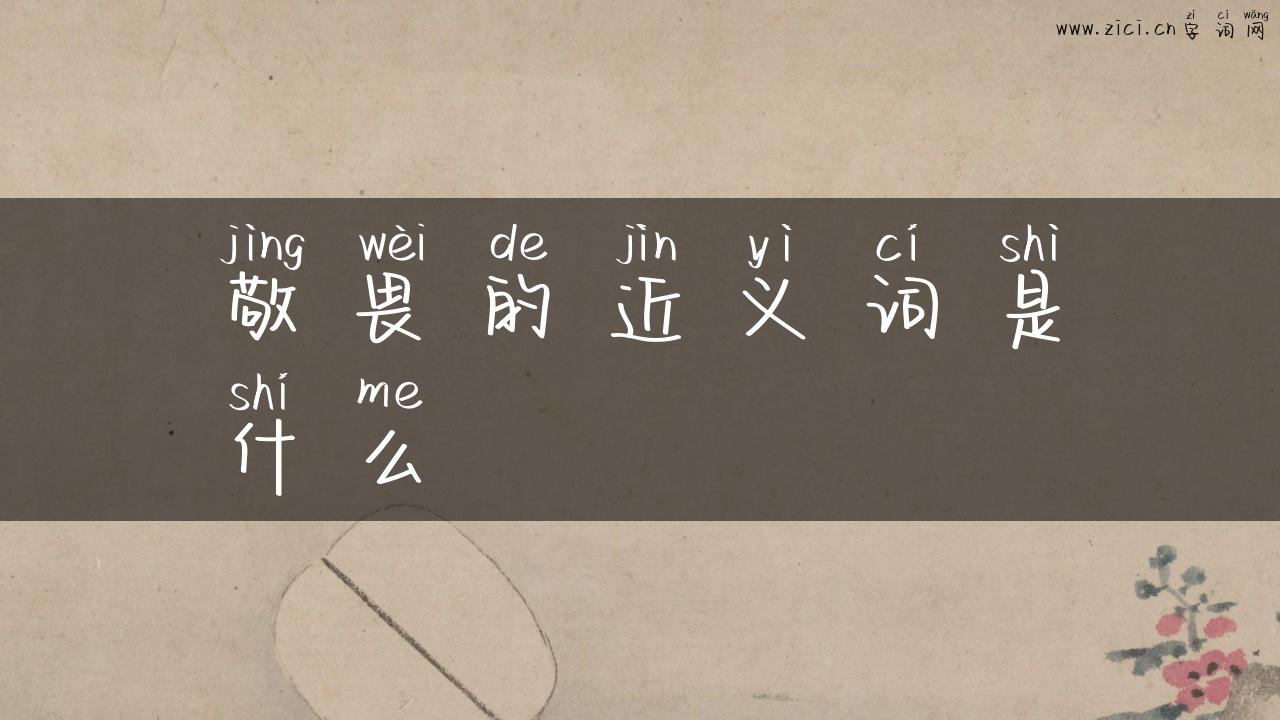 敬畏的近义词是什么