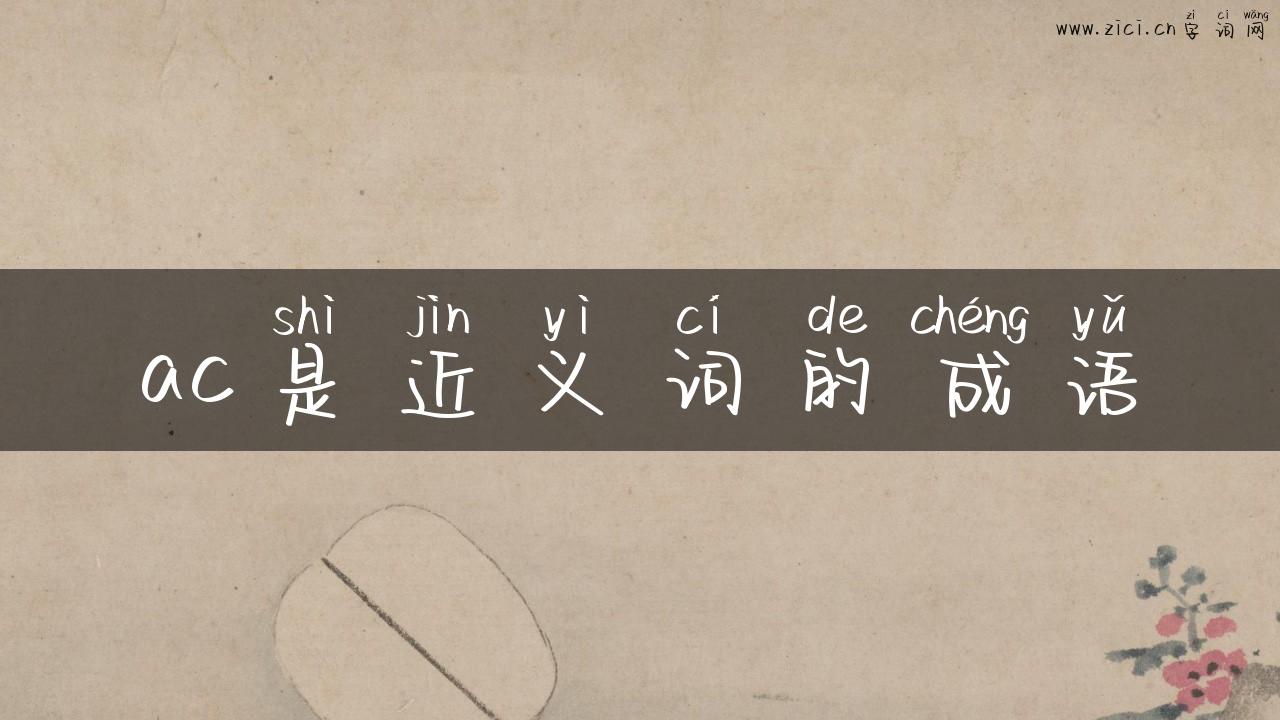 ac是近义词的成语