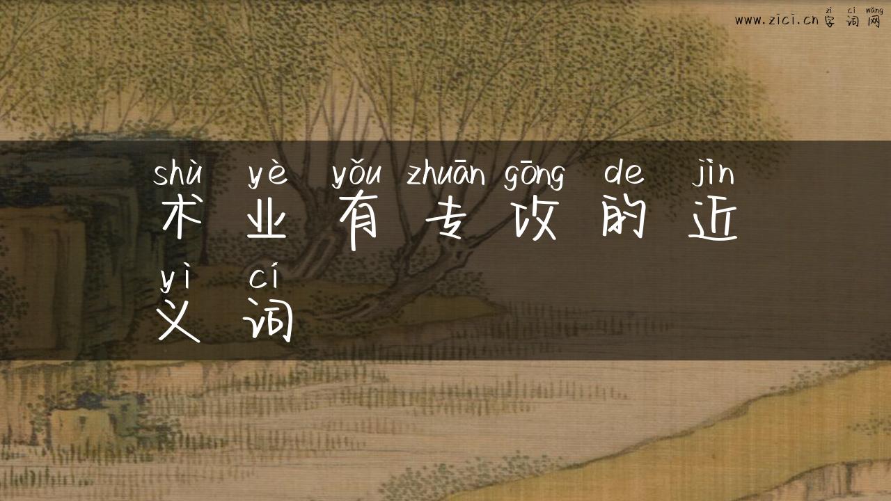 术业有专攻的近义词
