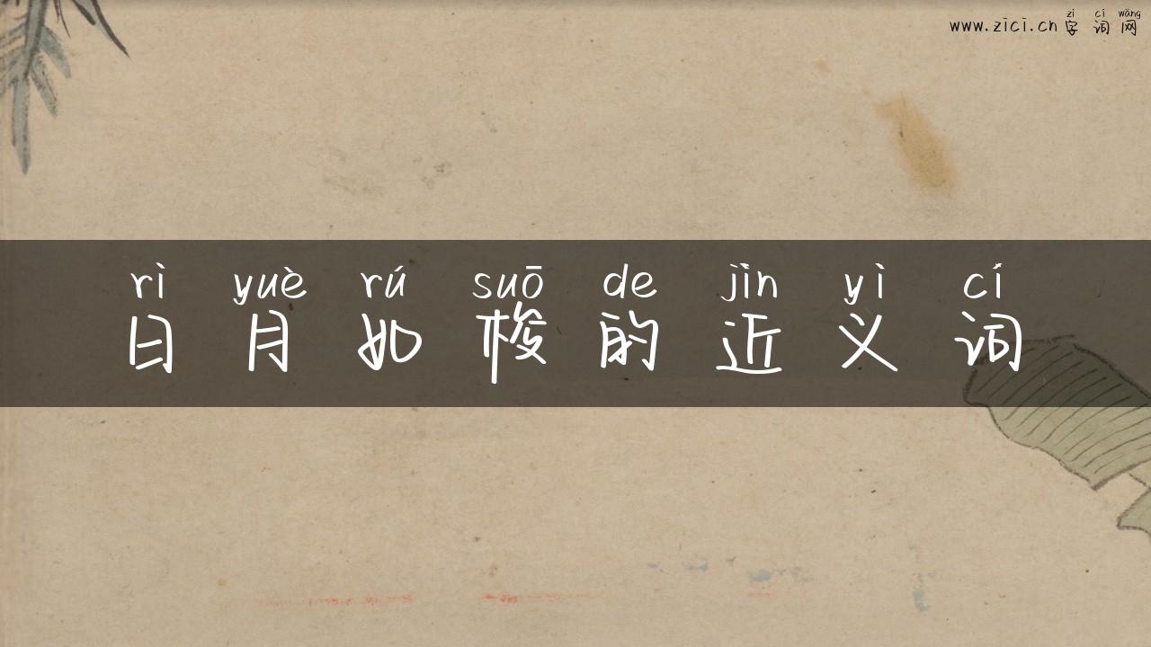 日月如梭的近义词