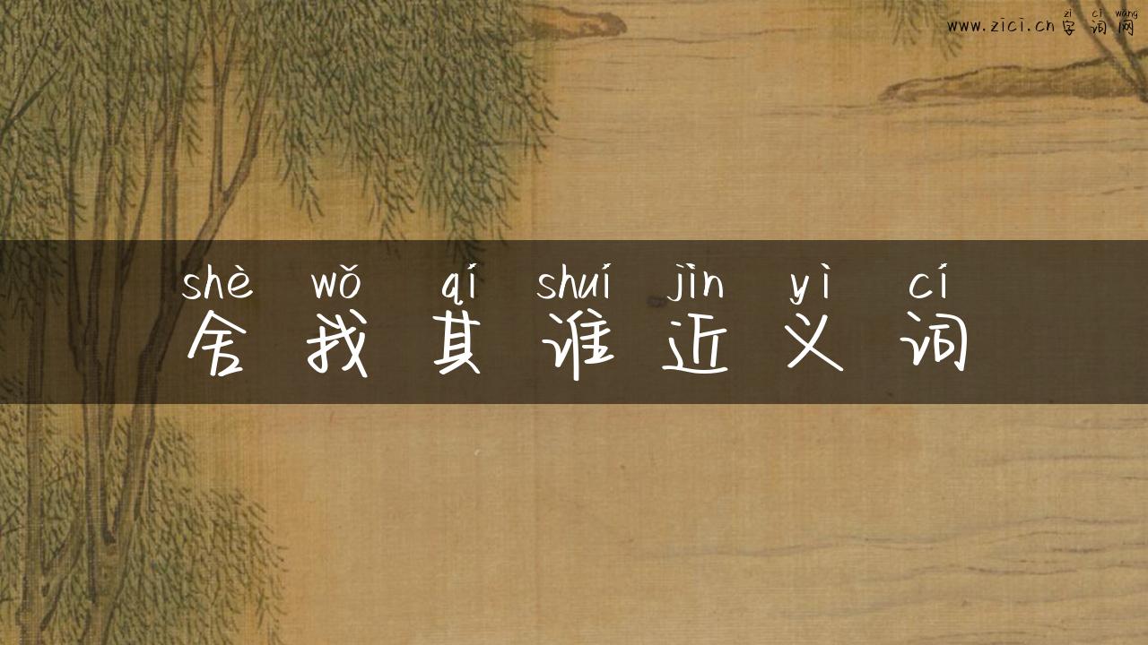 舍我其谁近义词