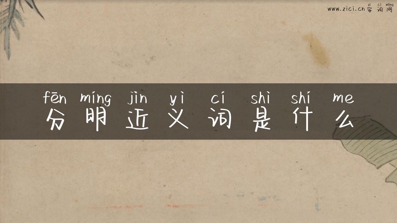 分明近义词是什么