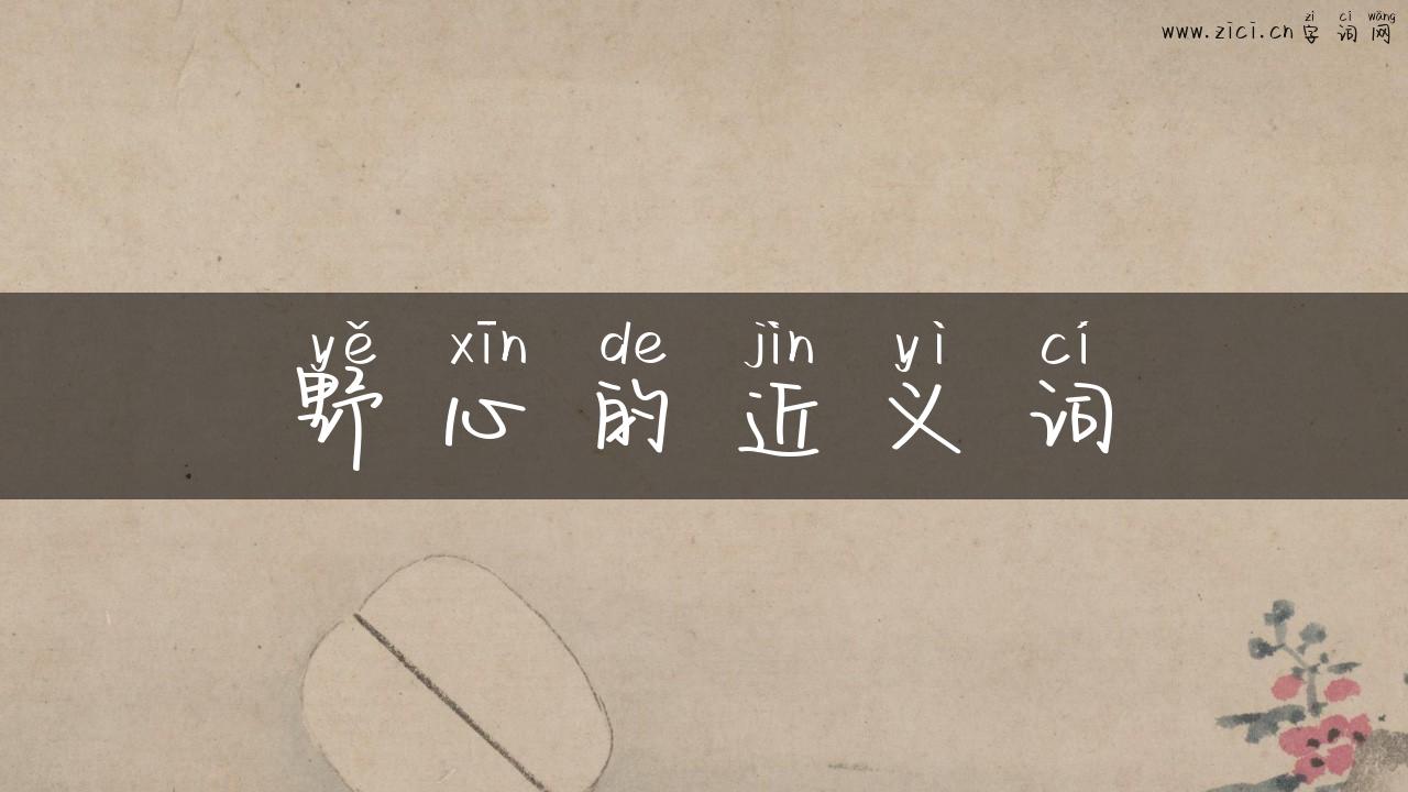 野心的近义词