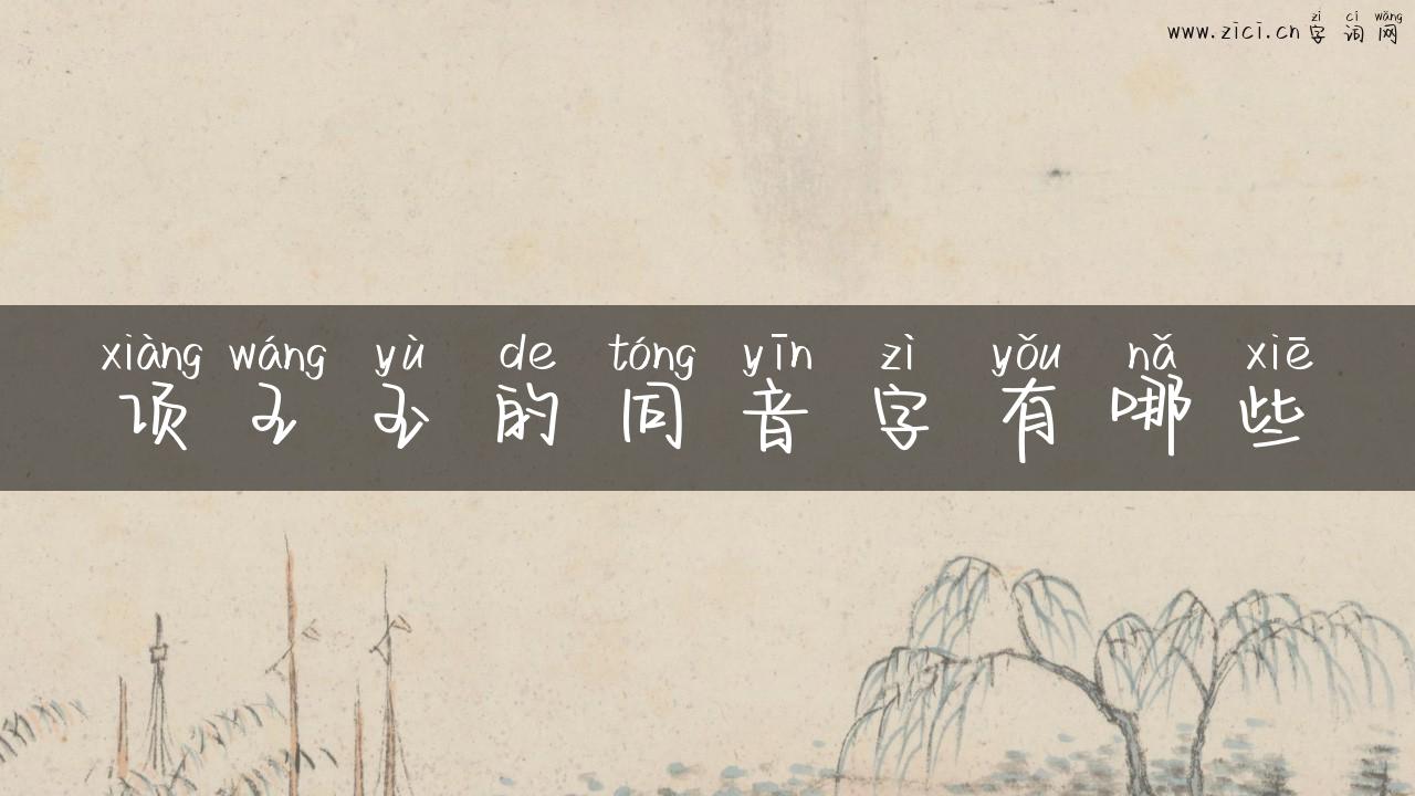 项王玉的同音字有哪些