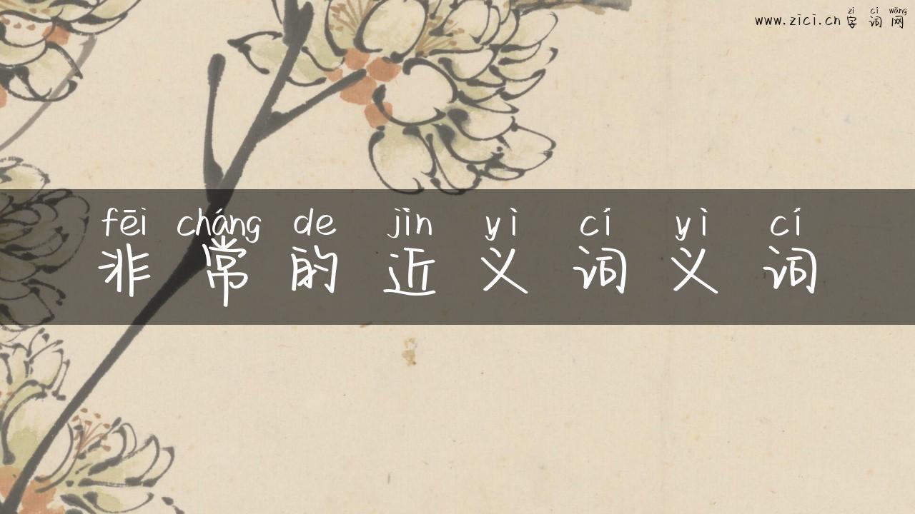 非常的近义词义词
