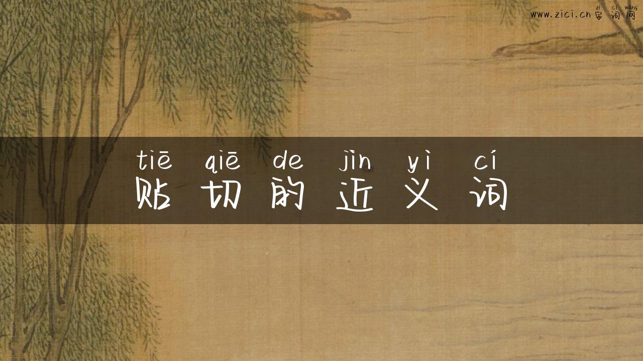 贴切的近义词